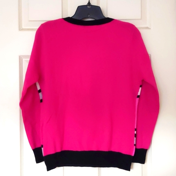 NWT. Woman's 100% Cashmere sweater w/crystal, multi color design and embroidery. - Picture 6 of 8